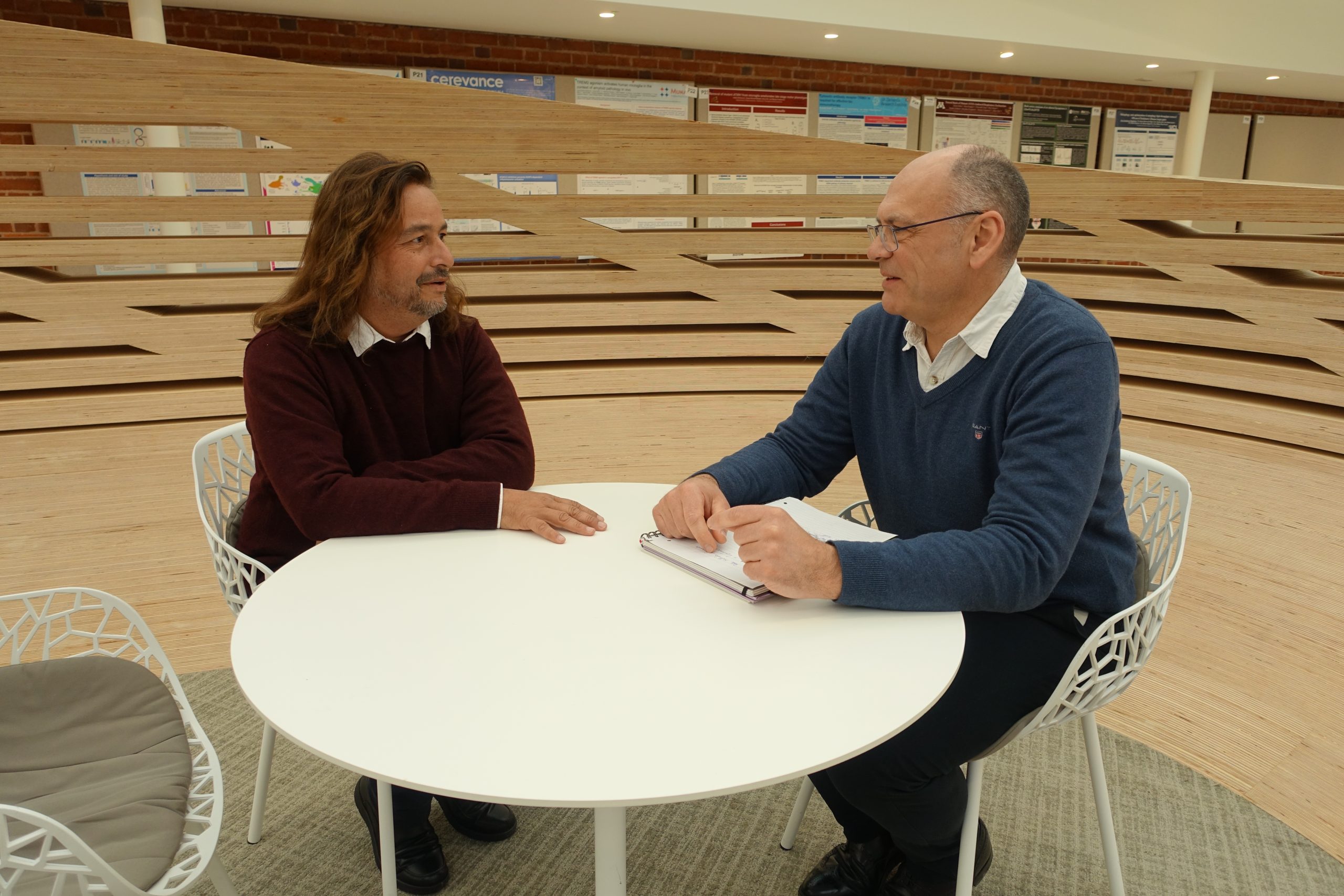 gsu-ceri-partnership (6) Professor Tulio de Oliveira and Dr John Sillitoe at the Wellcome Genome Campus